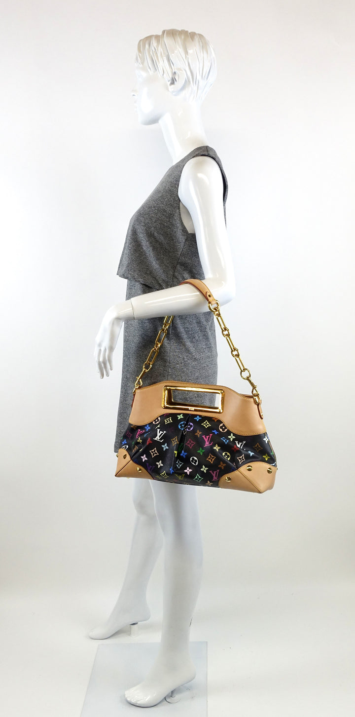 judy mm multicoloured monogram canvas handbag