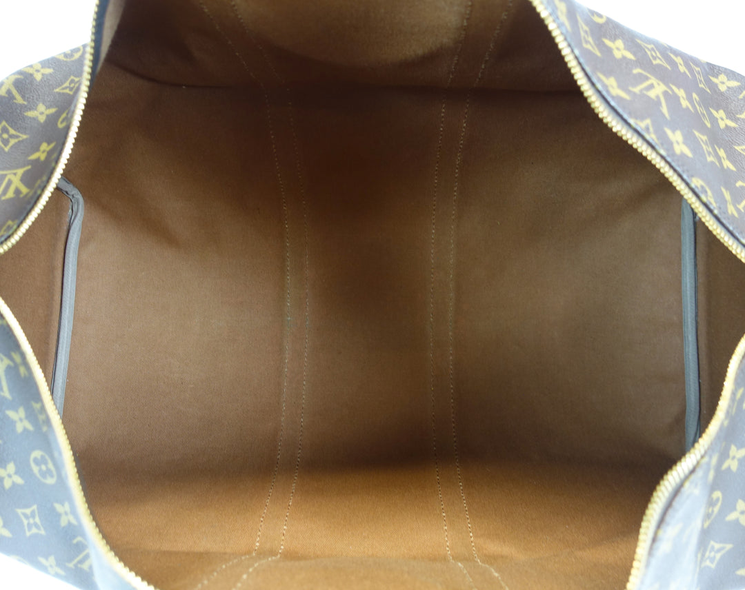 vintage keepall 55 monogram canvas travel bag
