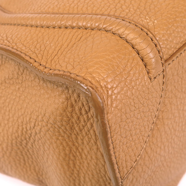 pebbled calf leather tote bag