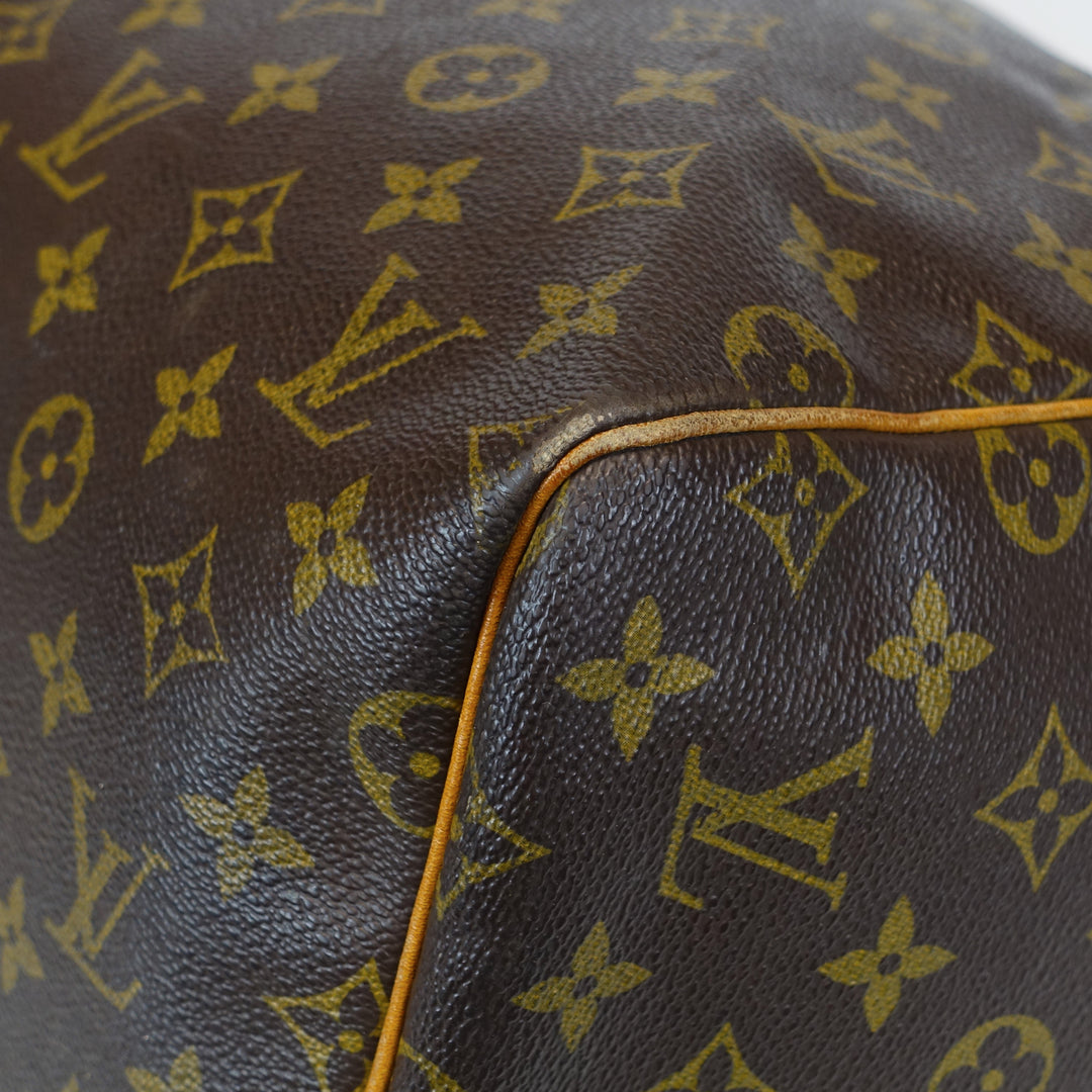 vintage keepall 55 monogram canvas travel bag