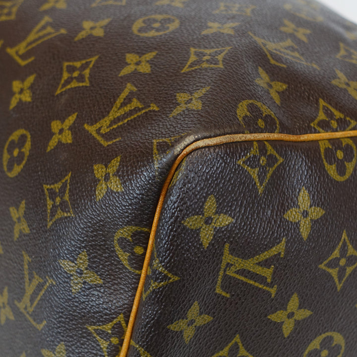 vintage keepall 55 monogram canvas travel bag