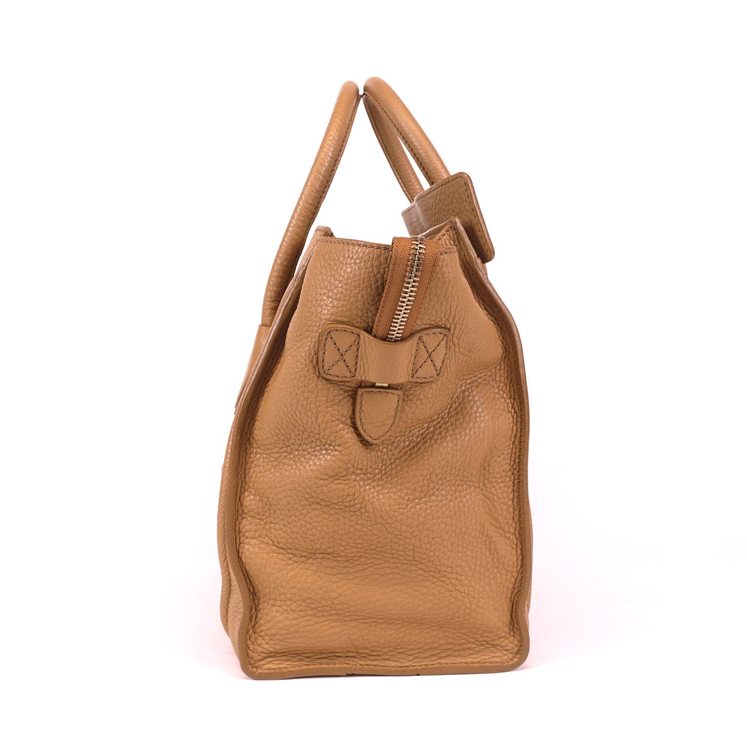 pebbled calf leather tote bag
