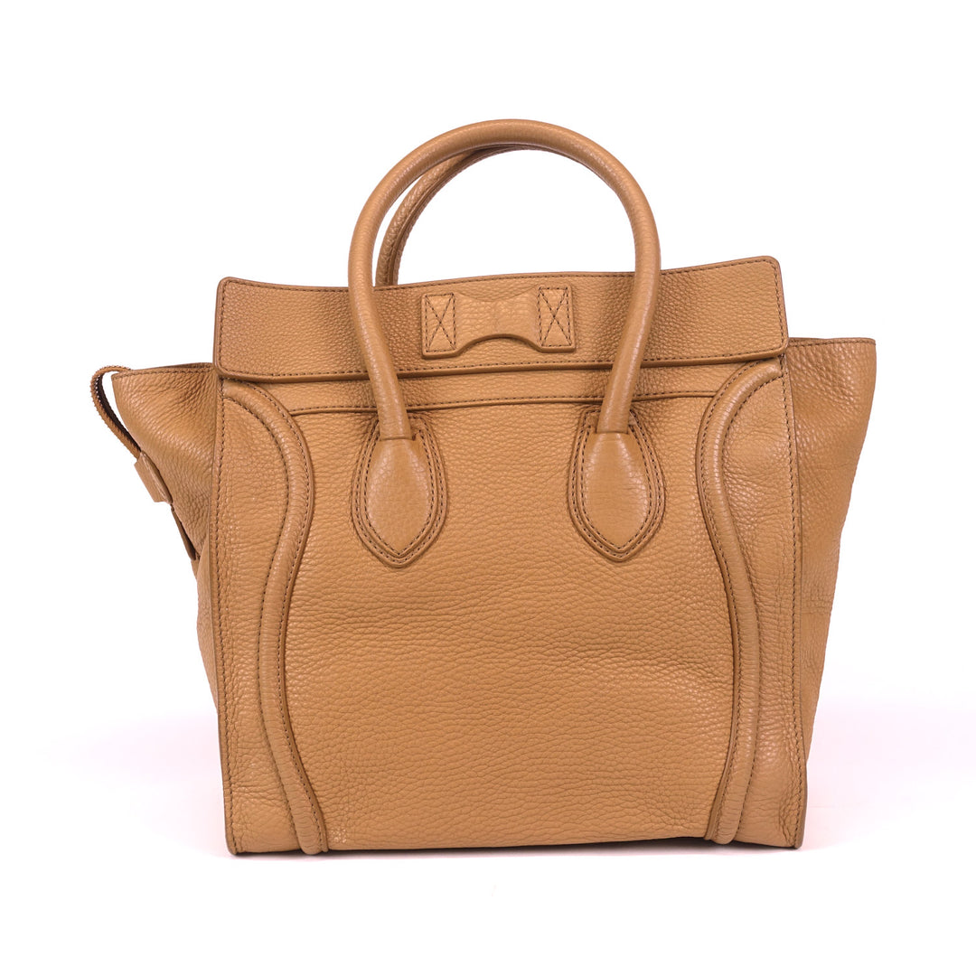 pebbled calf leather tote bag