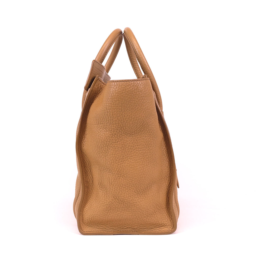 pebbled calf leather tote bag