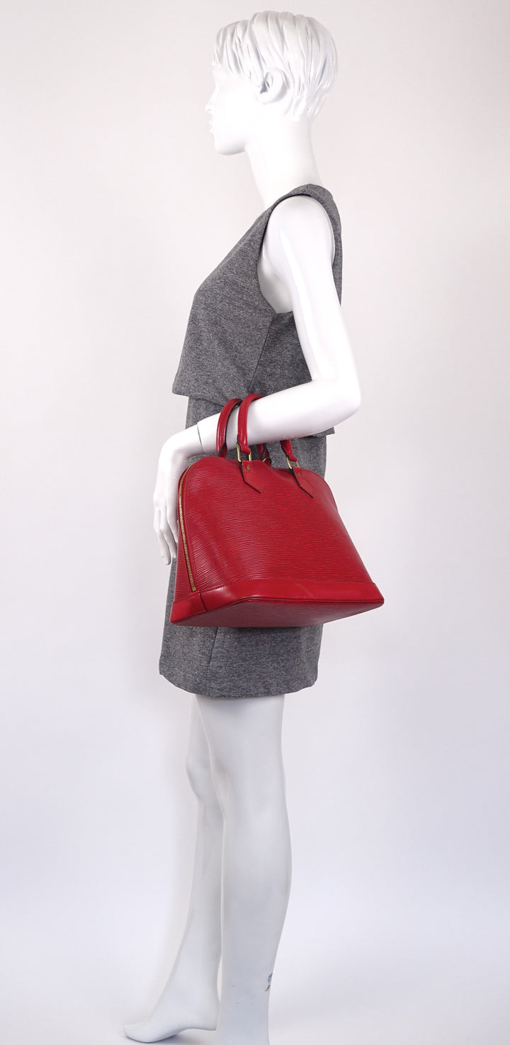 epi leather alma pm handbag