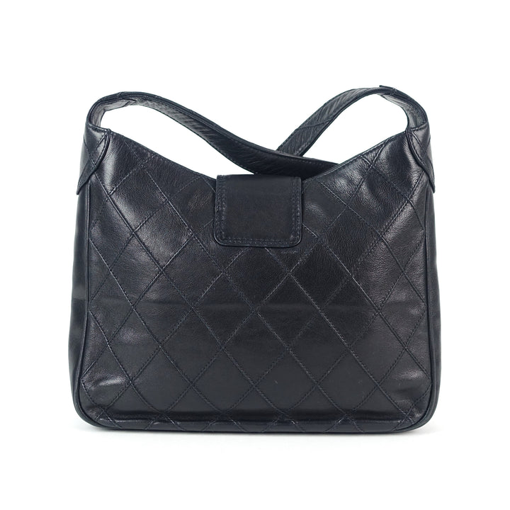 quilted leather shoulder bag