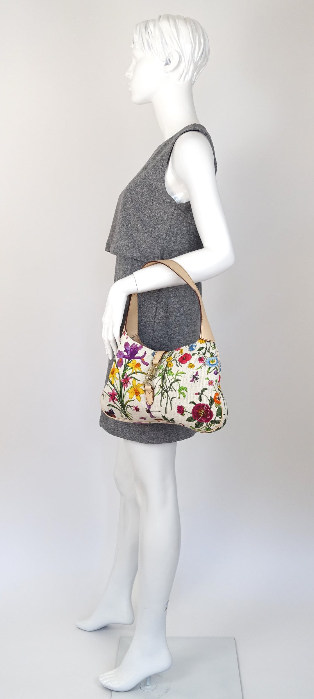 botanical jackie floral canvas bag