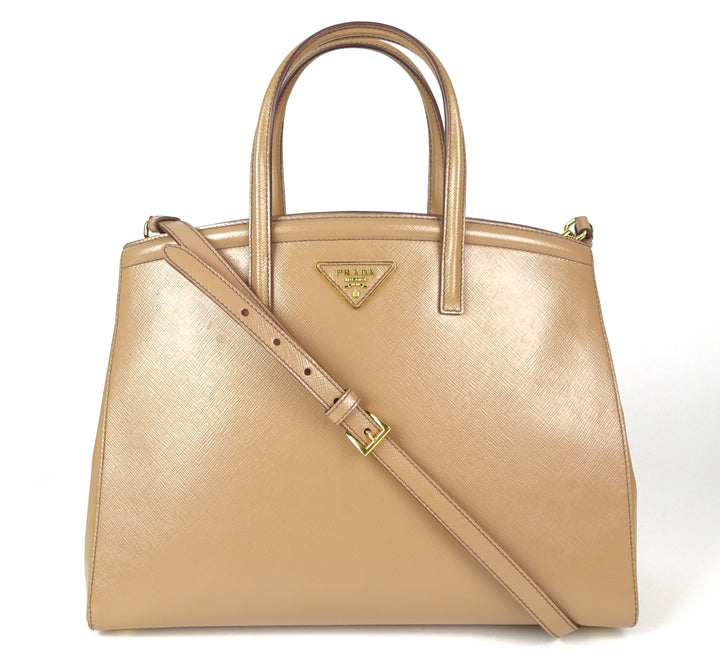 vernice saffiano leather tote bag