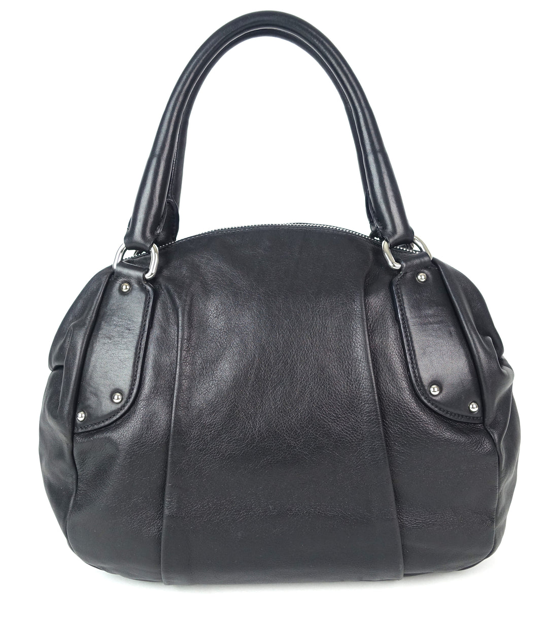 vitello daino leather bowler bag