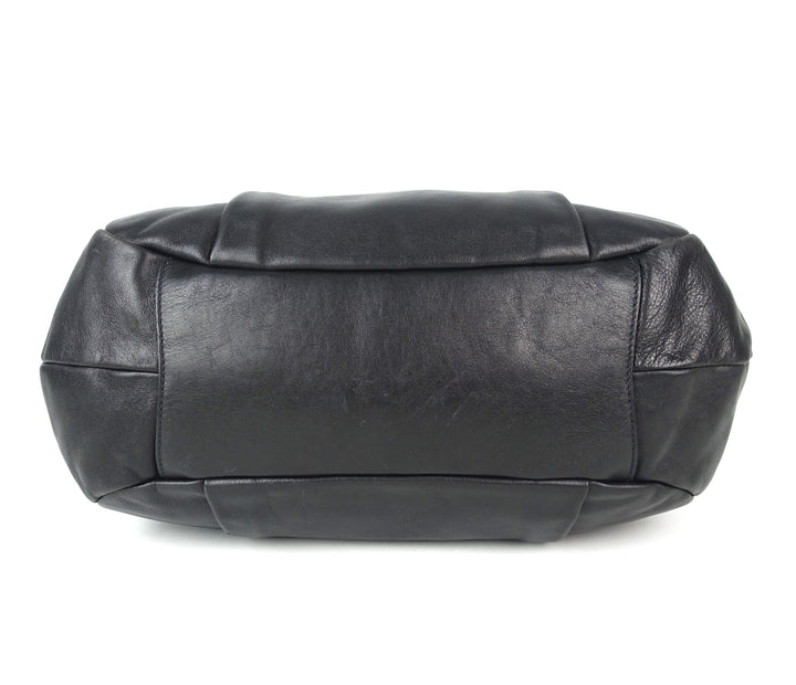 vitello daino leather bowler bag