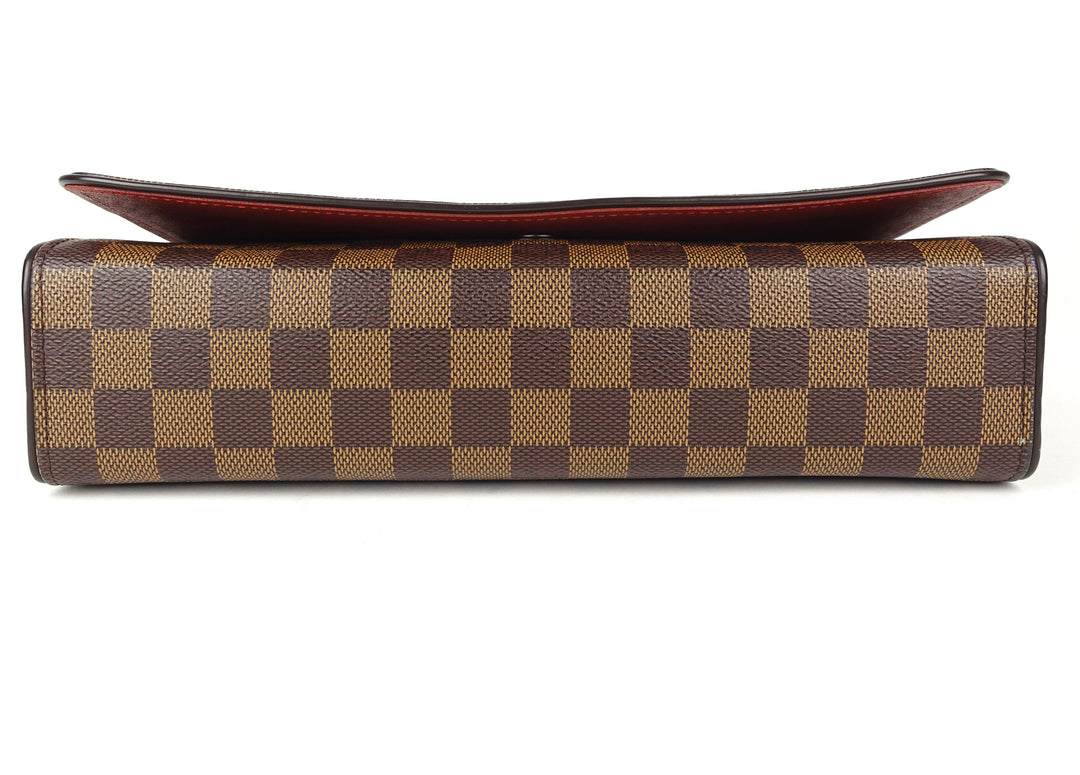 tribeca carre damier ebene canvas shoulder bag