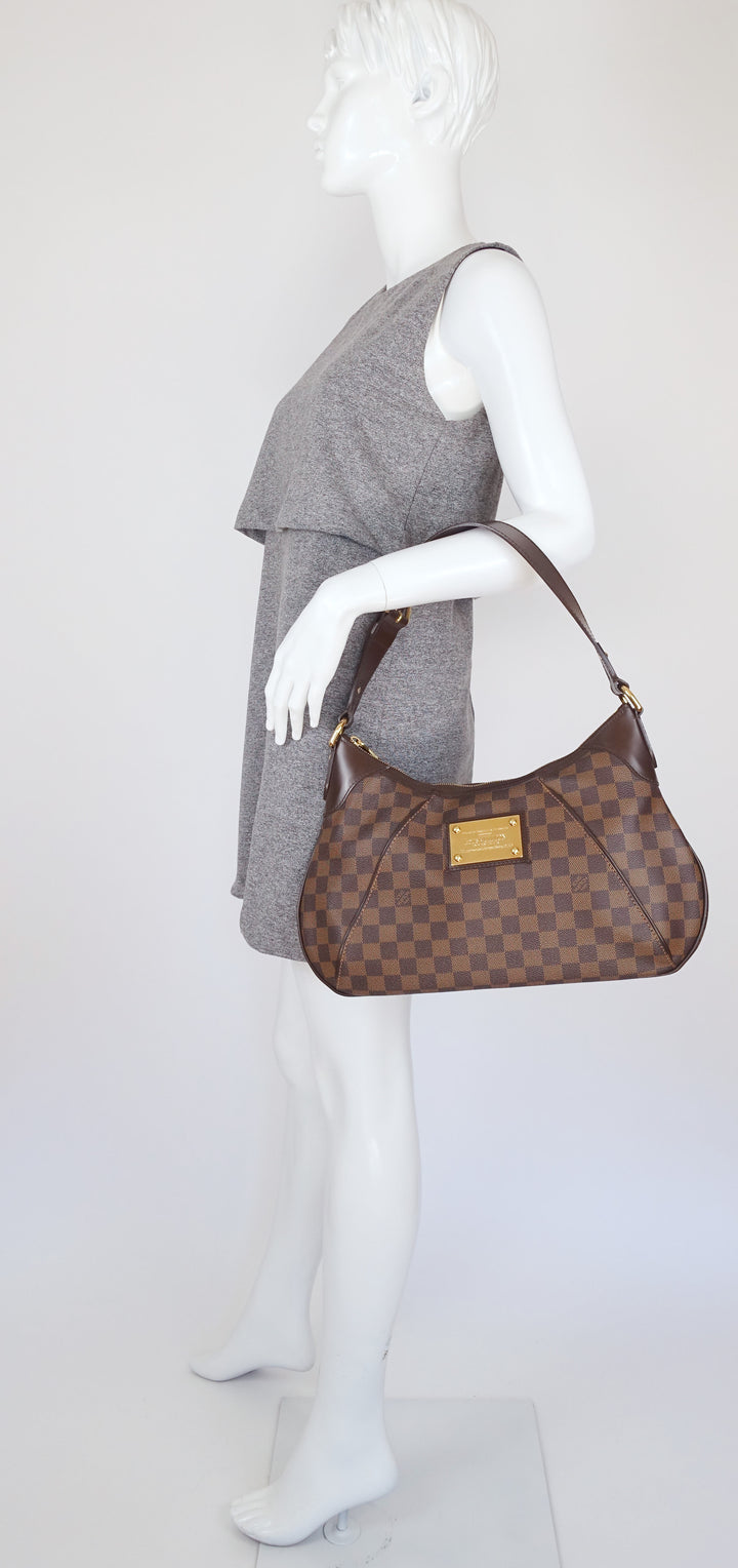 thames gm damier ebene canvas shoulder bag