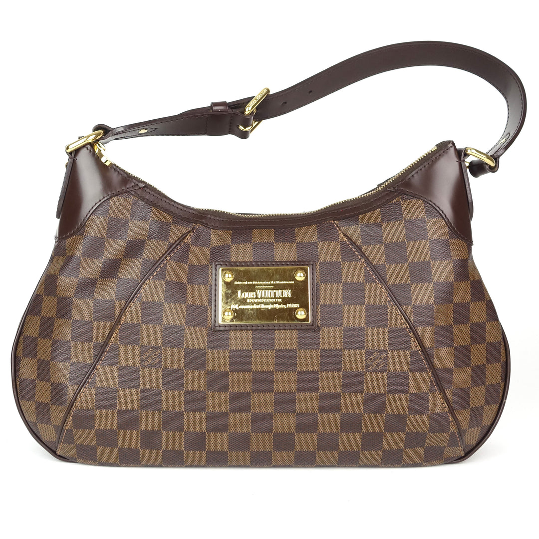 thames gm damier ebene canvas shoulder bag