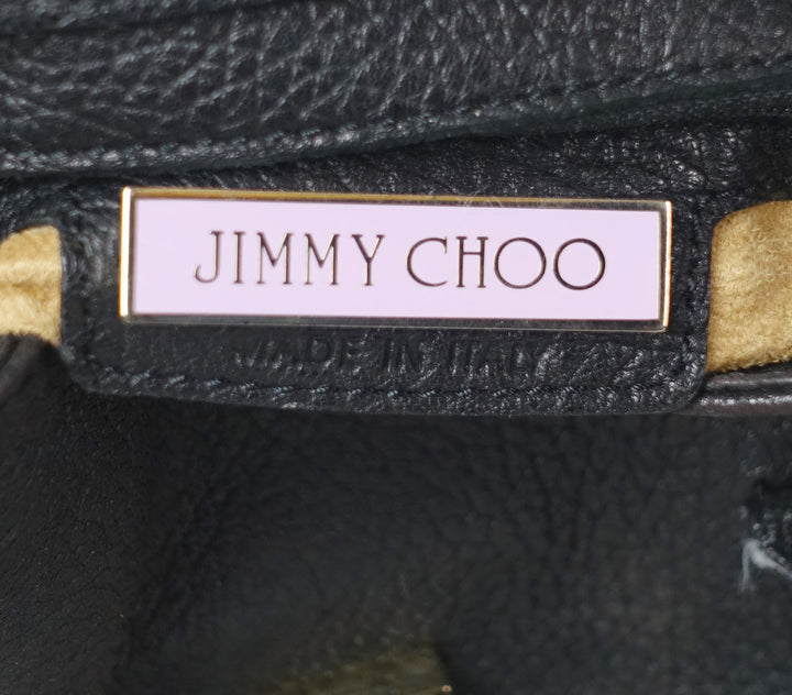 jimmy choo rosalie pebbled leather bag