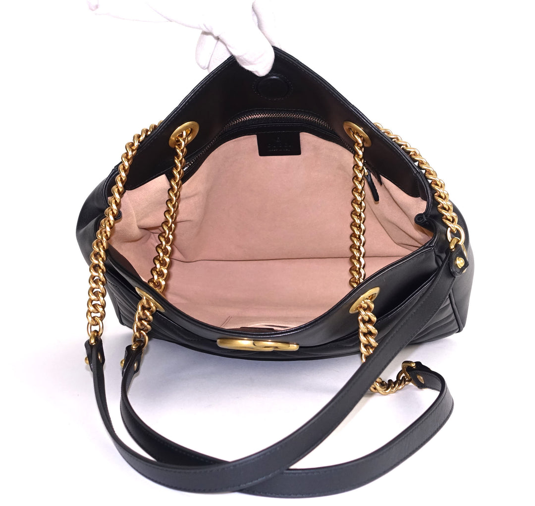 marmont matelasse chevron leather tote bag