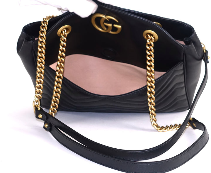 marmont matelasse chevron leather tote bag