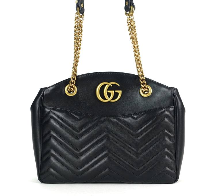 marmont matelasse chevron leather tote bag