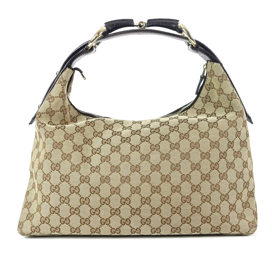 monogram canvas horsebit hobo bag