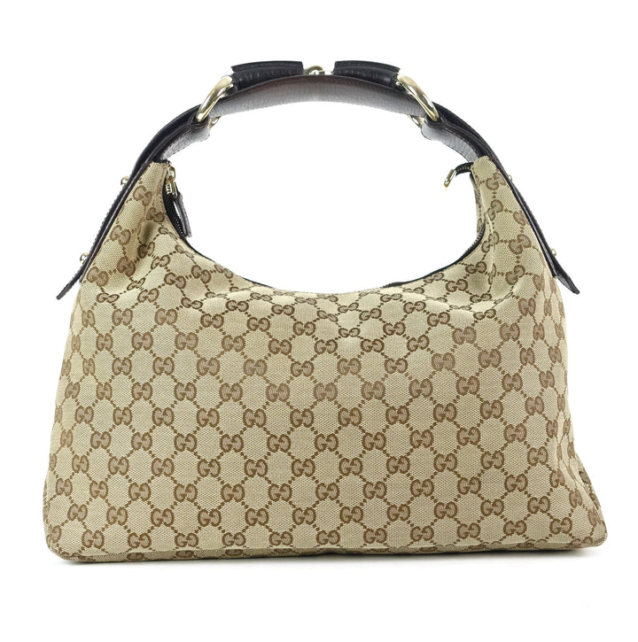 monogram canvas horsebit hobo bag