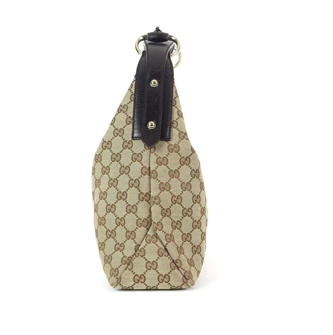 monogram canvas horsebit hobo bag