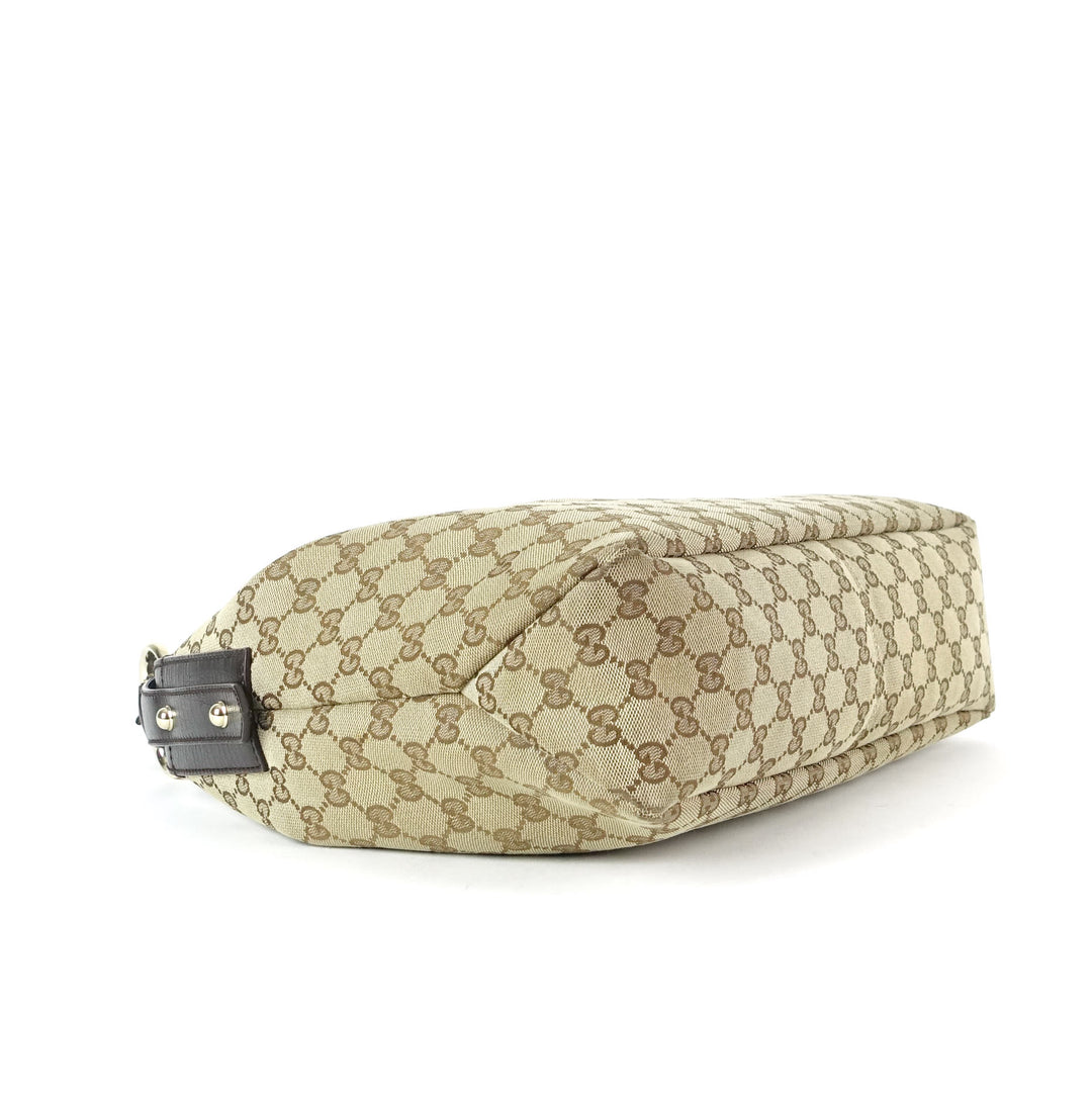 monogram canvas horsebit hobo bag