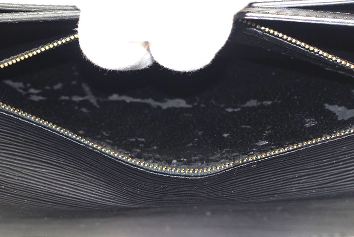 sellier dragonne epi leather clutch bag