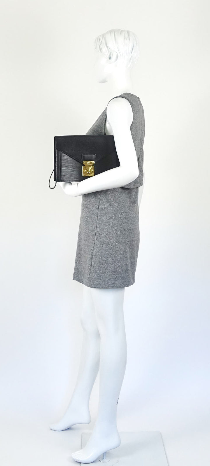 sellier dragonne epi leather clutch bag