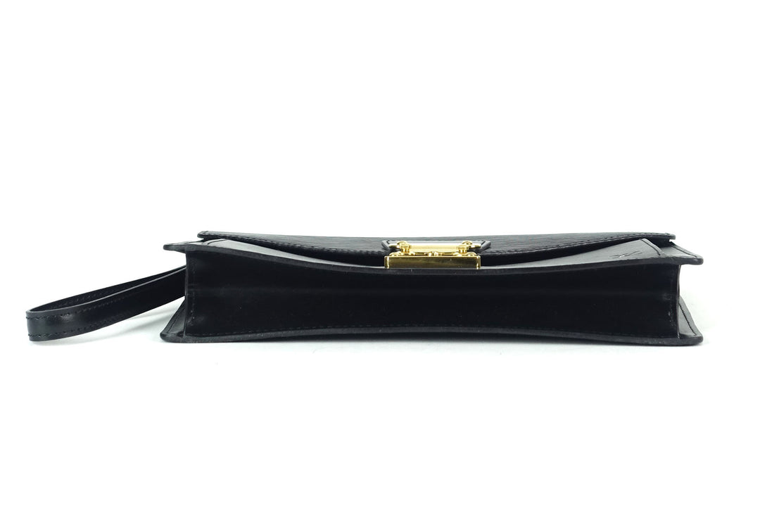 sellier dragonne epi leather clutch bag