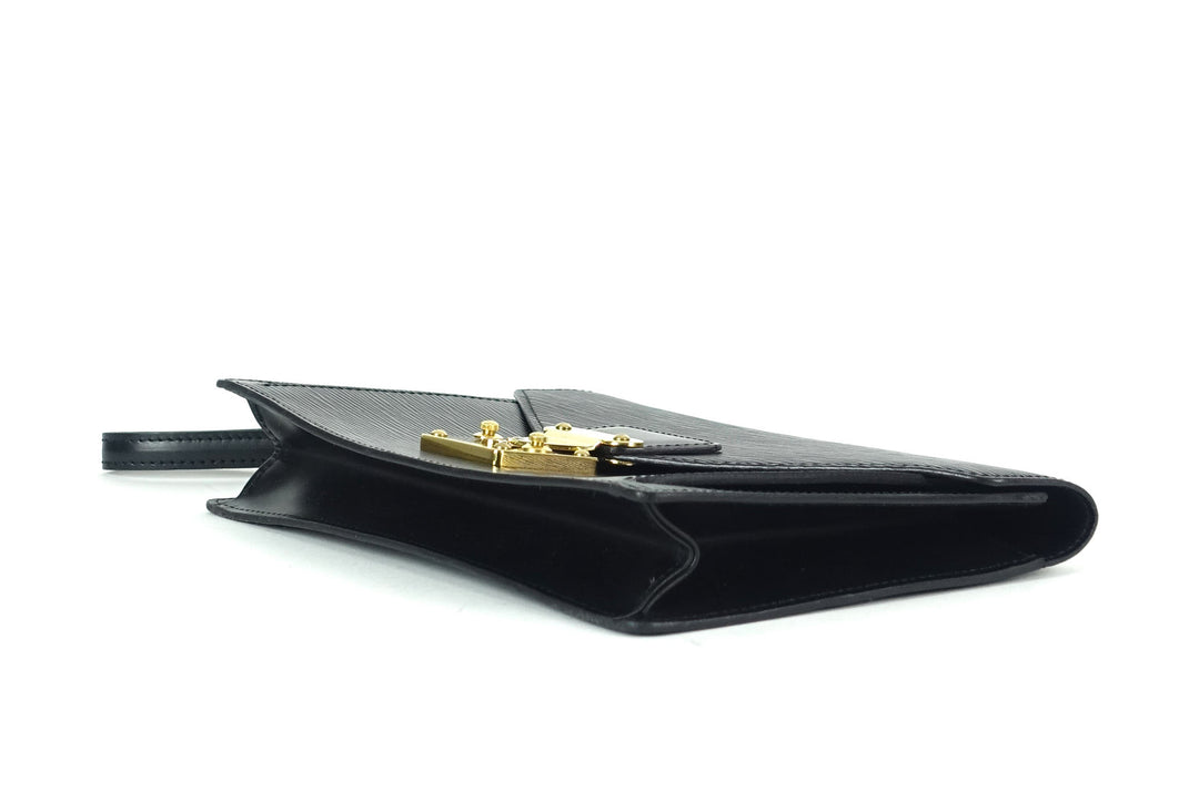 sellier dragonne epi leather clutch bag