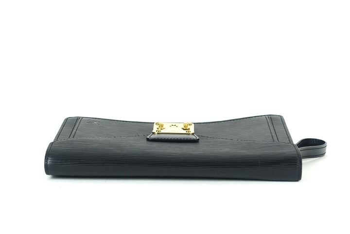 sellier dragonne epi leather clutch bag