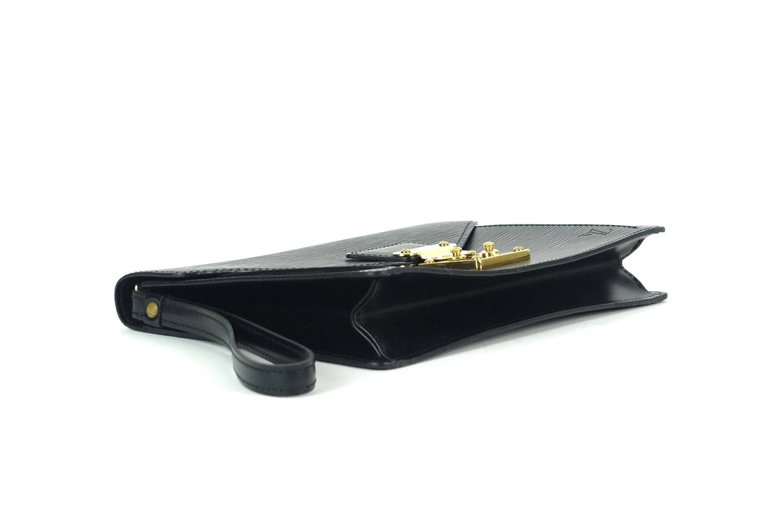 sellier dragonne epi leather clutch bag