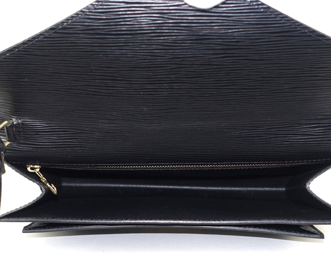 sellier dragonne epi leather clutch bag