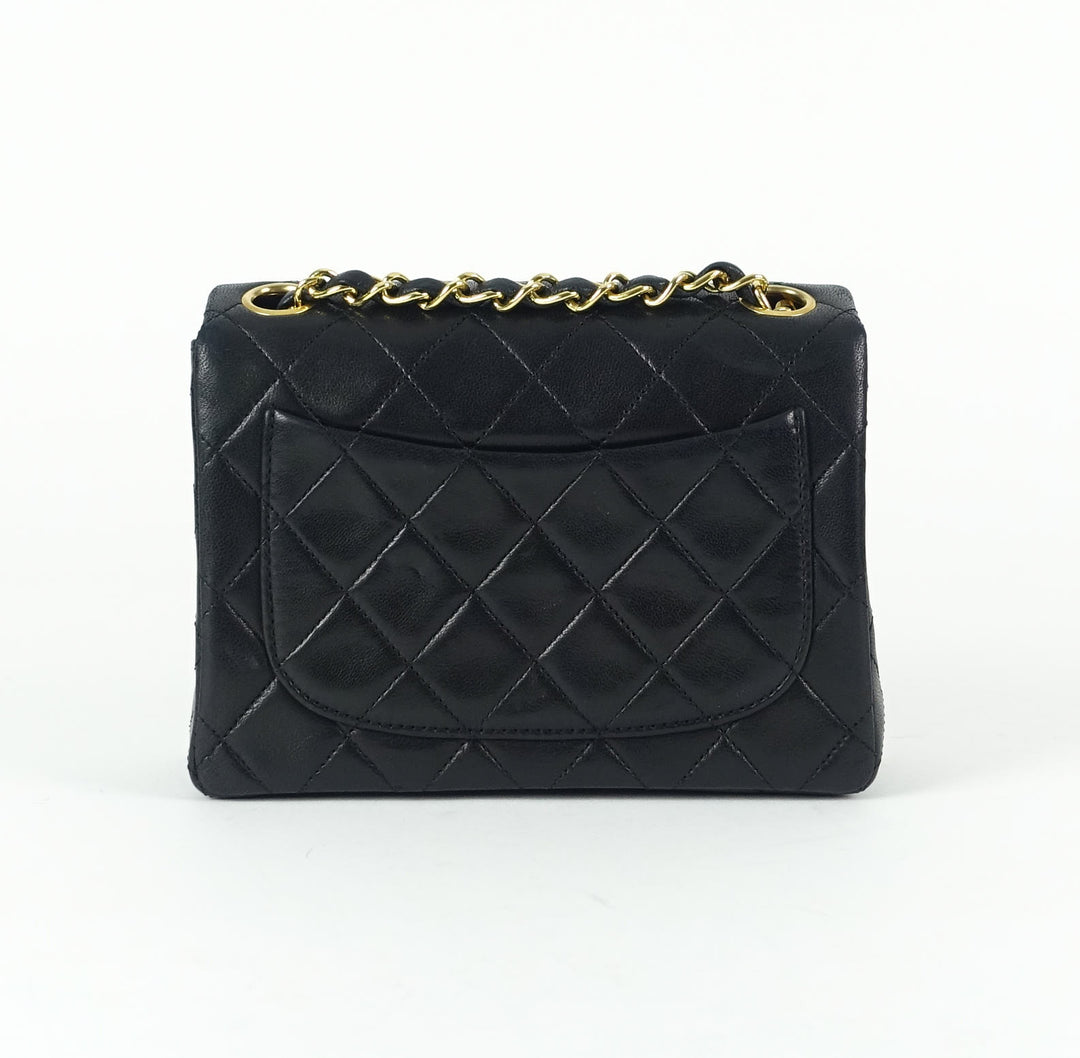 quilted lambskin leather shoulder bag