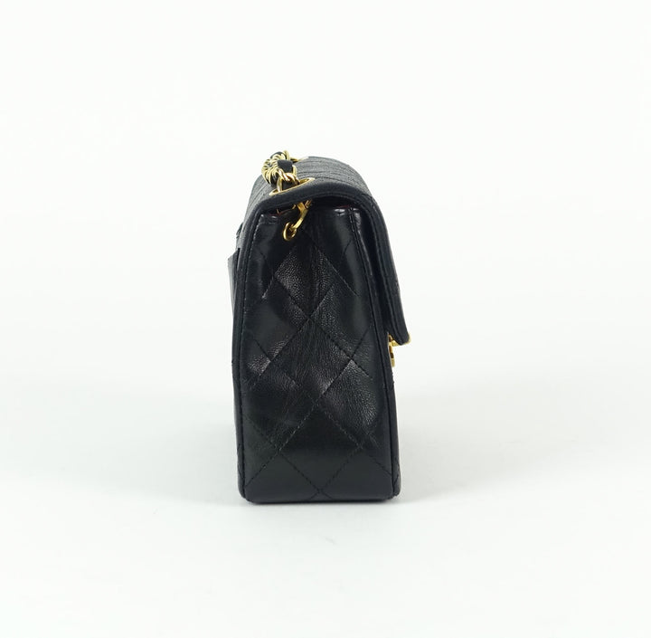 quilted lambskin leather shoulder bag