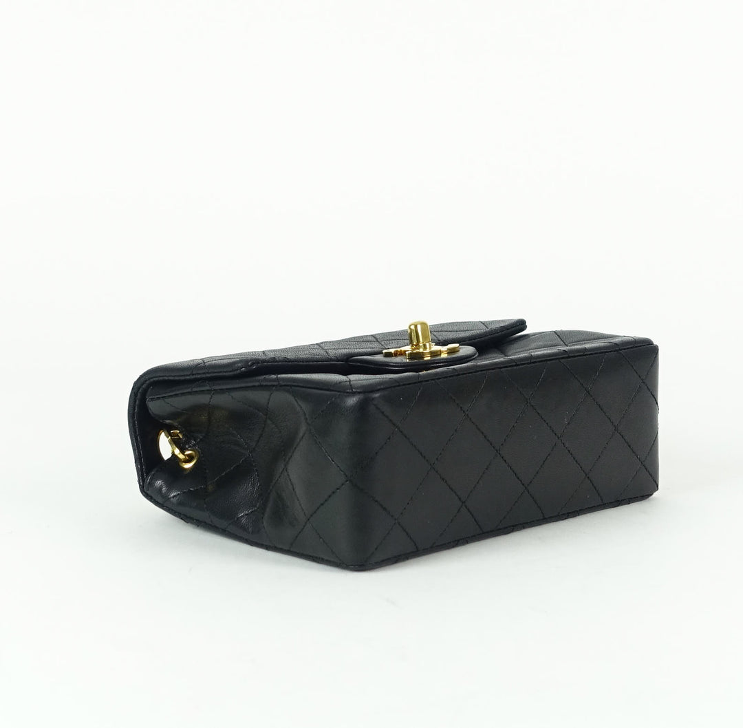 quilted lambskin leather shoulder bag