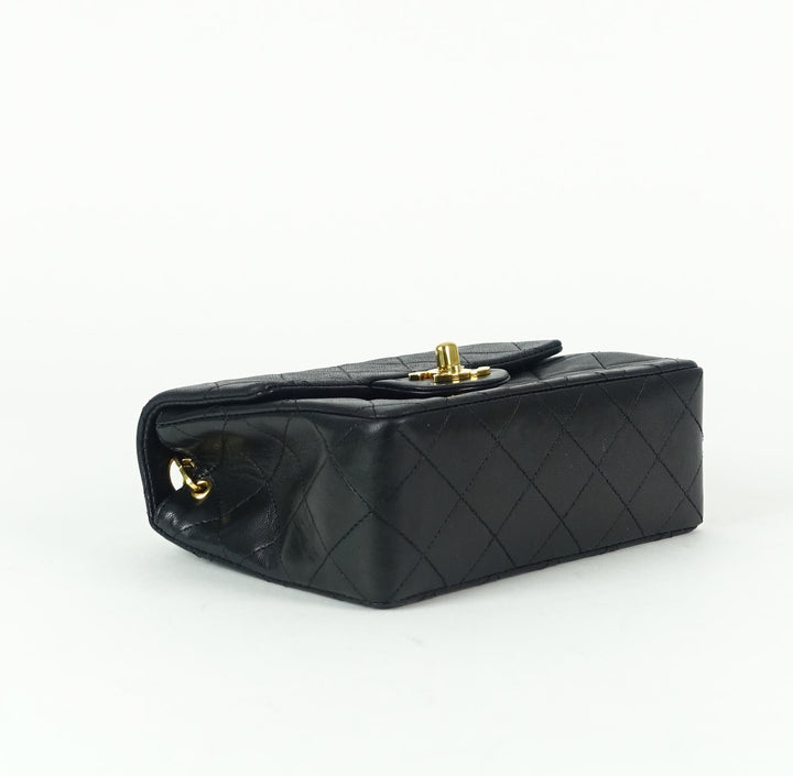 quilted lambskin leather shoulder bag