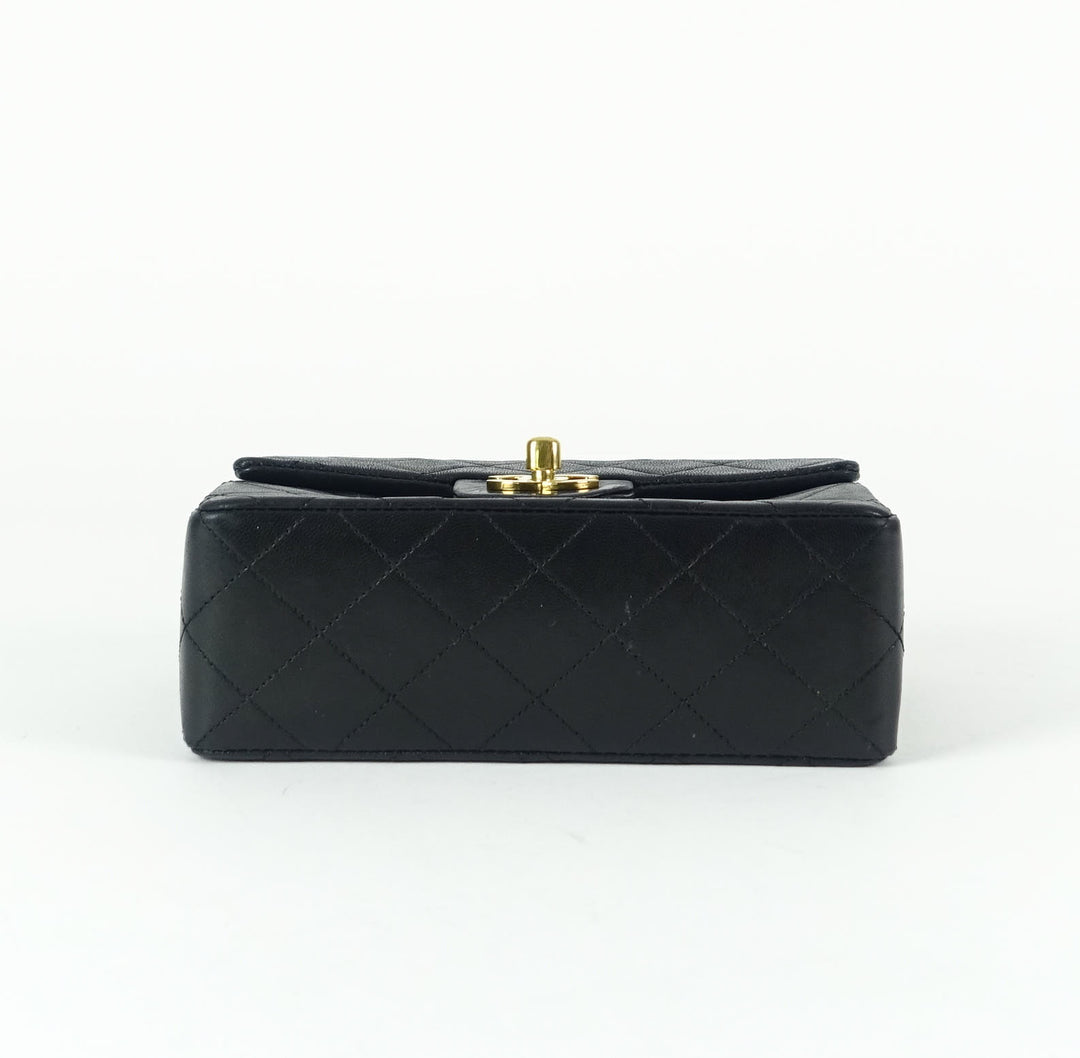 quilted lambskin leather shoulder bag