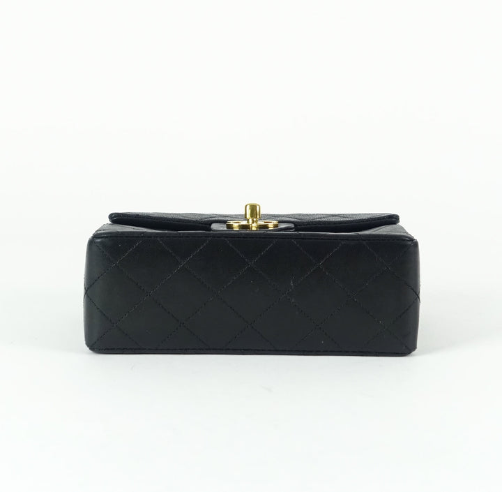 quilted lambskin leather shoulder bag
