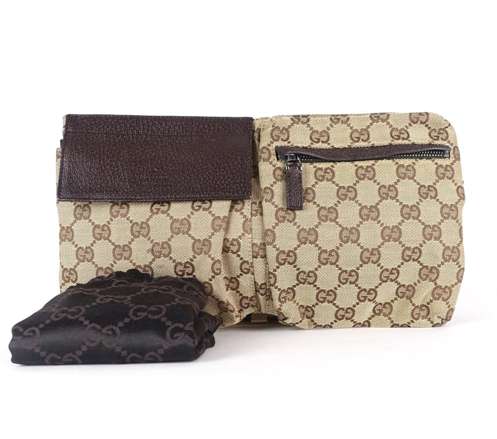 monogram canvas belt bag