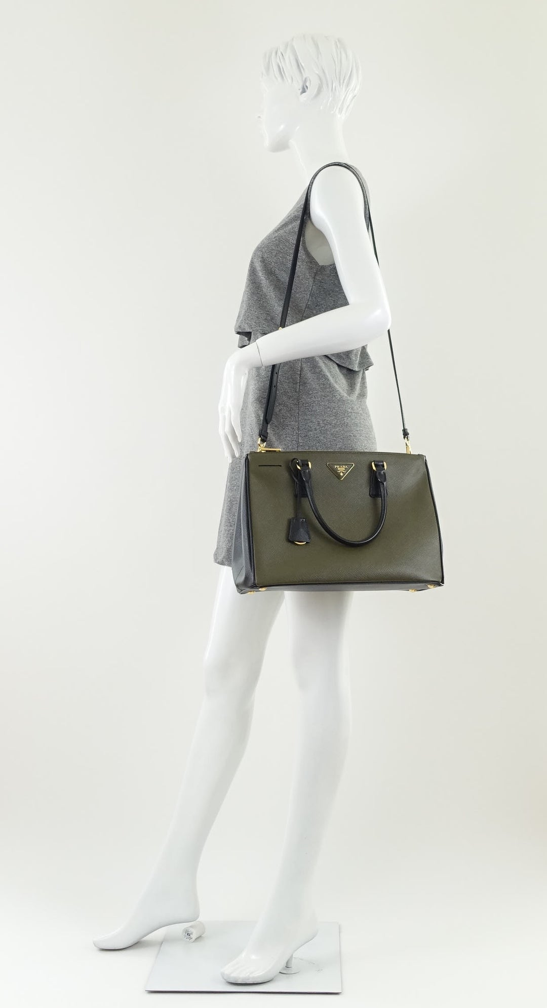 saffiano lux double-zip tote bag