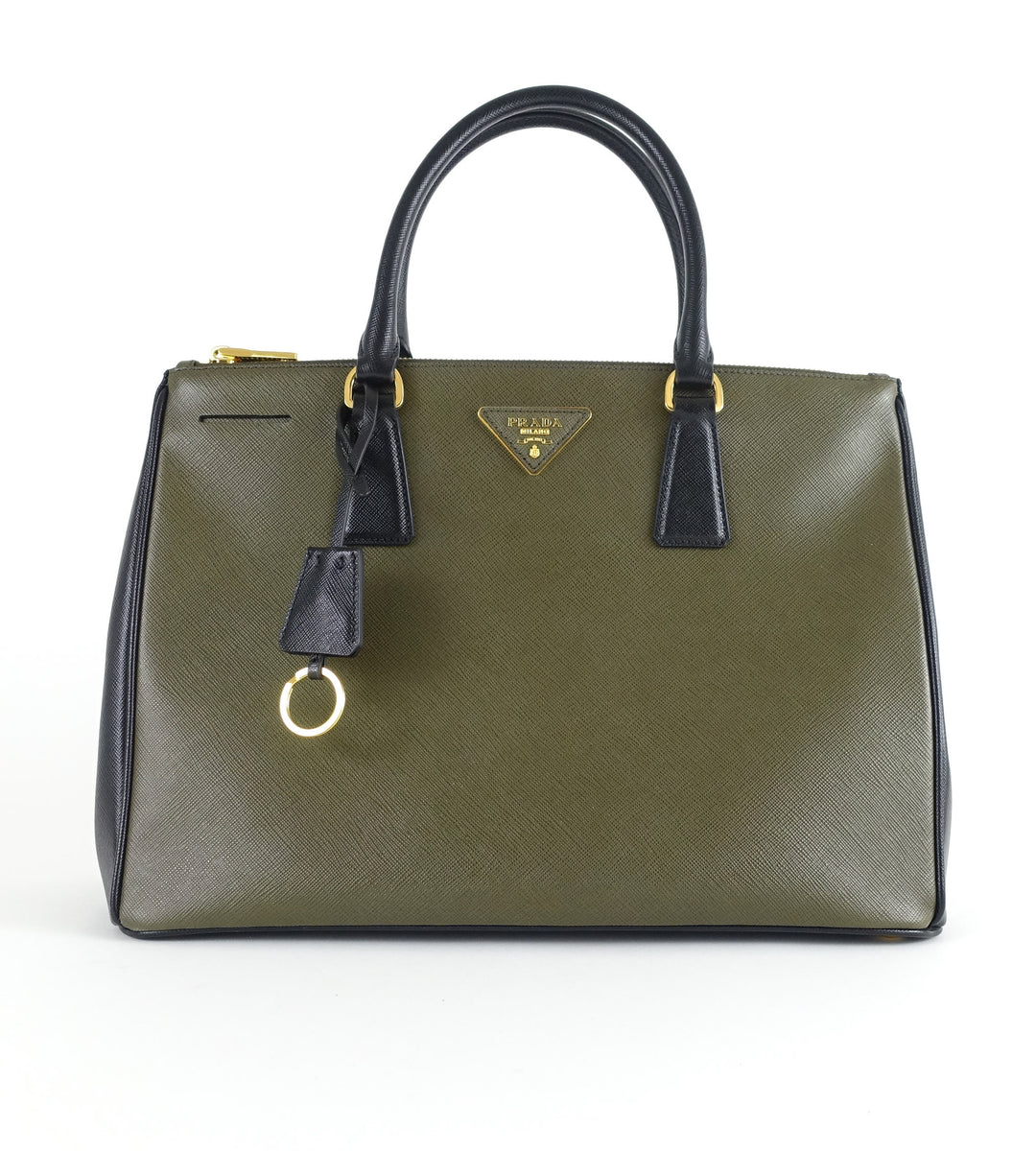 saffiano lux double-zip tote bag