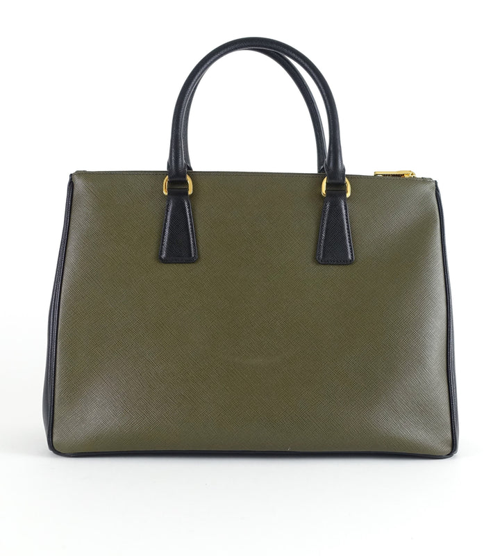 saffiano lux double-zip tote bag