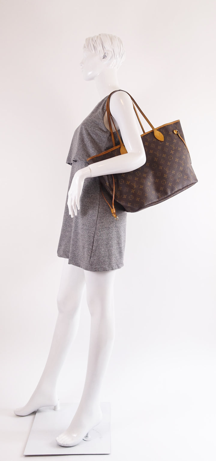 neverfull mm monogram canvas tote bag