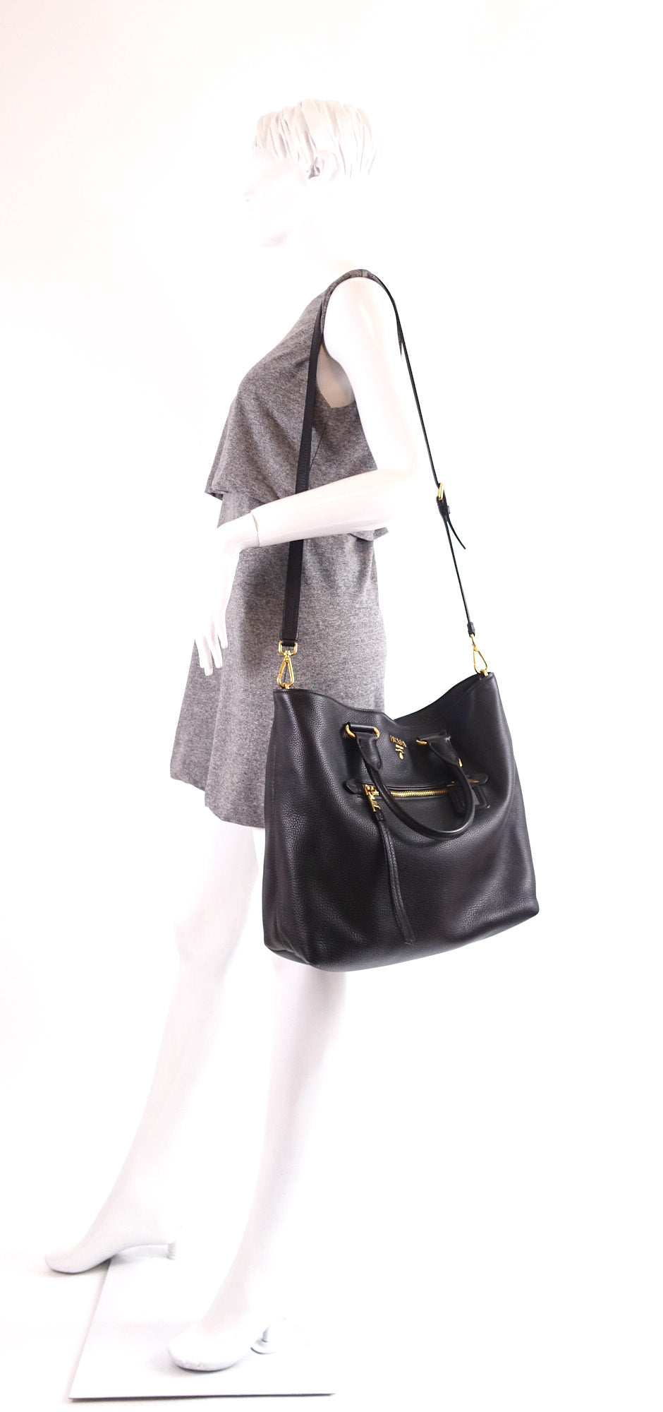 vitello daino leather tote bag