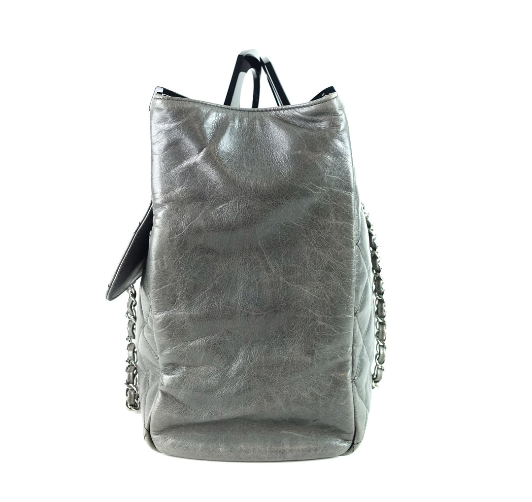 delivery large glazed calf leather bag