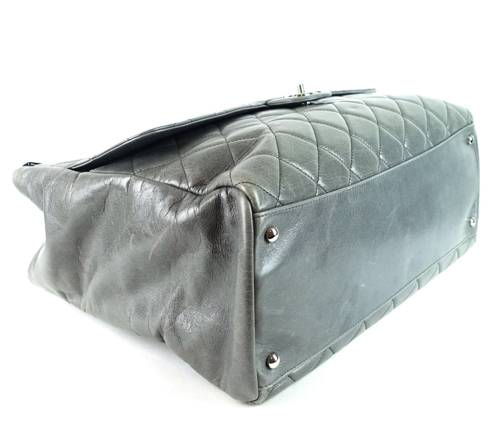 delivery large glazed calf leather bag