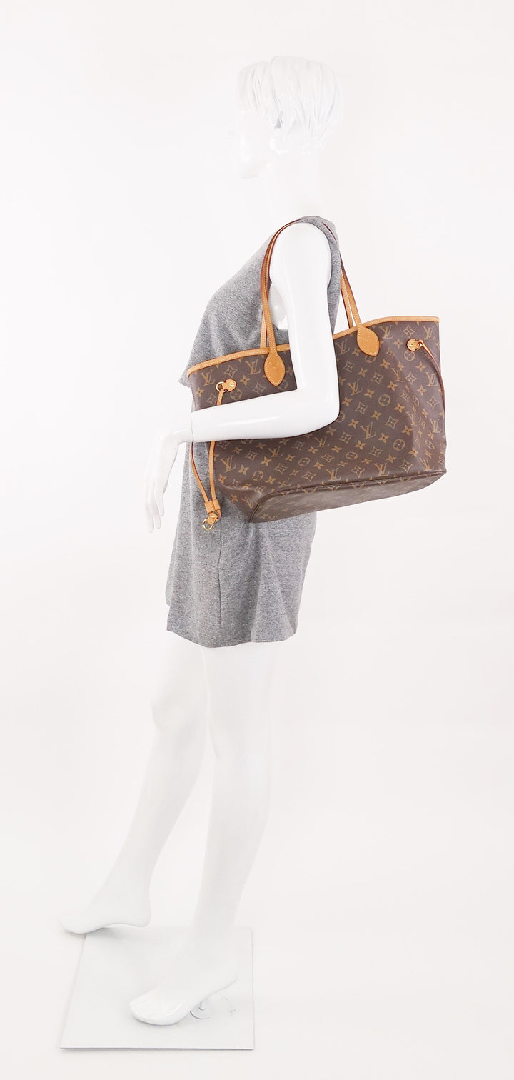 neverfull mm monogram canvas tote bag