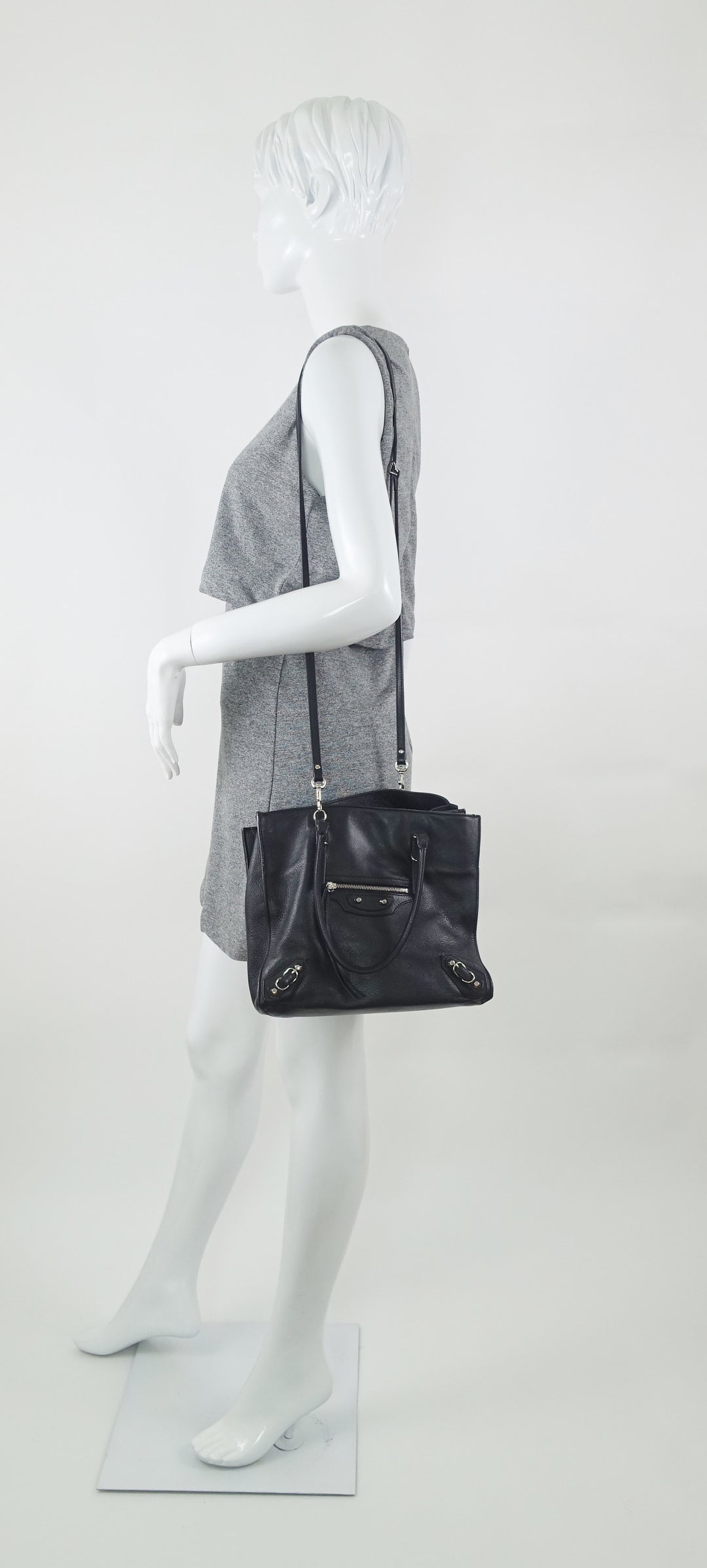 papier calf leather bag