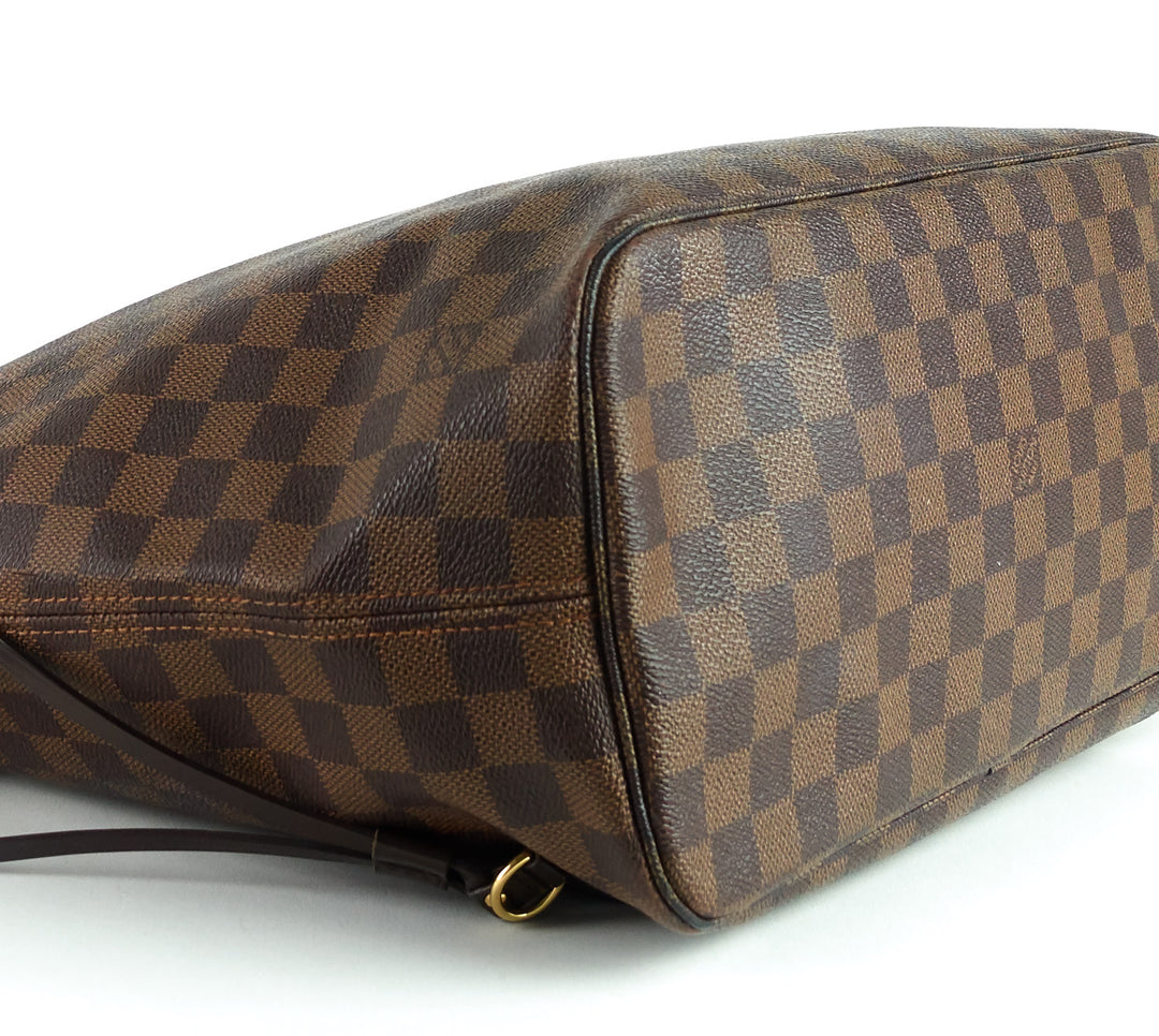 neverfull mm damier ebène canvas tote bag