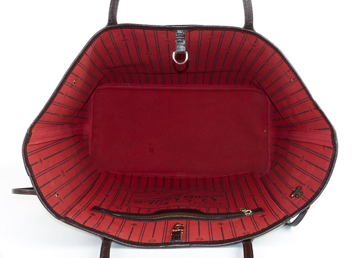neverfull mm damier ebène canvas tote bag